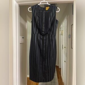 GUC Hanley 40.7 Degrees North 74 Degrees West Tuxedo Bib Sheath Dress